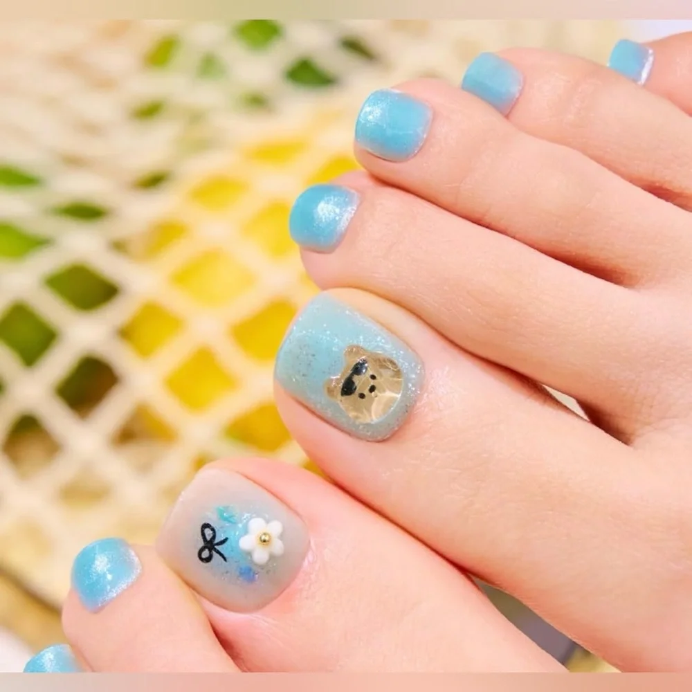 Ohora Semi Cured Gel Blue Pedi Toenail Wraps